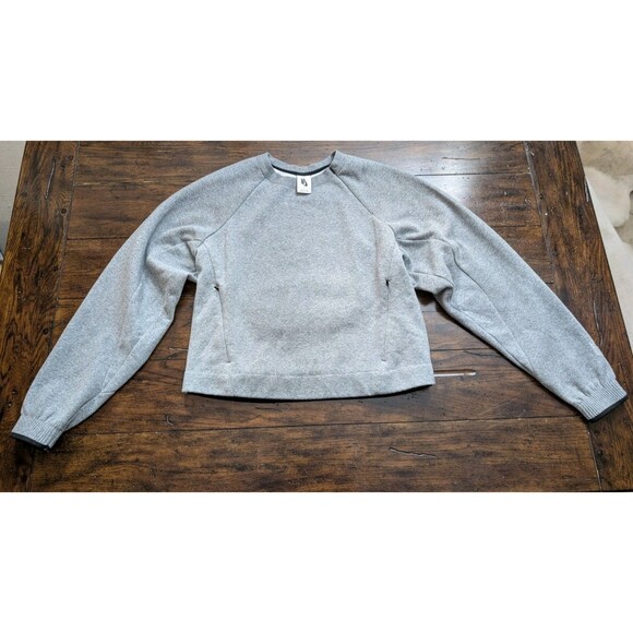 Nike Tech Fleece Pullover Crewneck Sweatshirt L Gray Cropped Streetwear Athletic - Picture 2 of 13